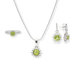 Load image into Gallery viewer, Pakistani Peridot Jewelry Set – Timeless Round Gems, Elegant Simplicity