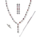 Load image into Gallery viewer, Sri Lankan Oval Spinel and Zircon Necklace Set - Elegance in Every Detail
