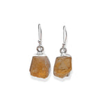 Load image into Gallery viewer, African Golden Citrine Dangle Earrings - Radiate Sunshine and Elegance
