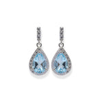 Load image into Gallery viewer, Pakistani Pear-Shaped Blue Topaz Earrings - Exquisite Elegance in Every Detail