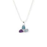 Load image into Gallery viewer, Multi-Origin Gemstone Pendant - Aquamarine, Amethyst, Apatite: Nature's Trilogy