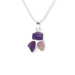 Load image into Gallery viewer, Brazilian Amethyst and Rose Quartz Pendant