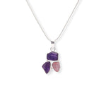 Load image into Gallery viewer, Brazilian Amethyst and Rose Quartz Pendant
