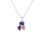 Load image into Gallery viewer, Brazilian Amethyst and Rose Quartz Pendant