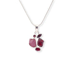 Load image into Gallery viewer, African Garnet and Brazilian Tourmaline Pendant - Vibrant Richness, Global Elegance