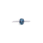 Load image into Gallery viewer, Elegant Pakistani Oval London Blue Topaz Ring with Zircon Accents