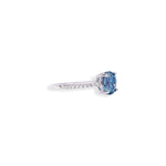 Load image into Gallery viewer, Elegant Pakistani Oval London Blue Topaz Ring with Zircon Accents