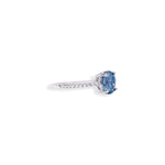 Load image into Gallery viewer, Elegant Pakistani Oval London Blue Topaz Ring with Zircon Accents
