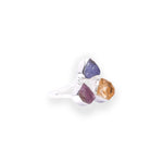 Load image into Gallery viewer, Radiant Gemstone Ring Set - Citrine, Tanzanite, and Tourmaline Trio