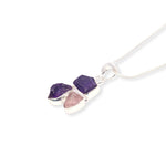 Load image into Gallery viewer, Brazilian Amethyst and Rose Quartz Pendant
