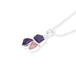 Load image into Gallery viewer, Brazilian Amethyst and Rose Quartz Pendant