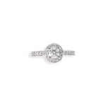 Load image into Gallery viewer, Luxe Round Diamond Ring - OVAL CATCH Ring, 0.40 CT
