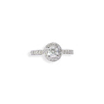 Load image into Gallery viewer, Luxe Round Diamond Ring - OVAL CATCH Ring, 0.40 CT