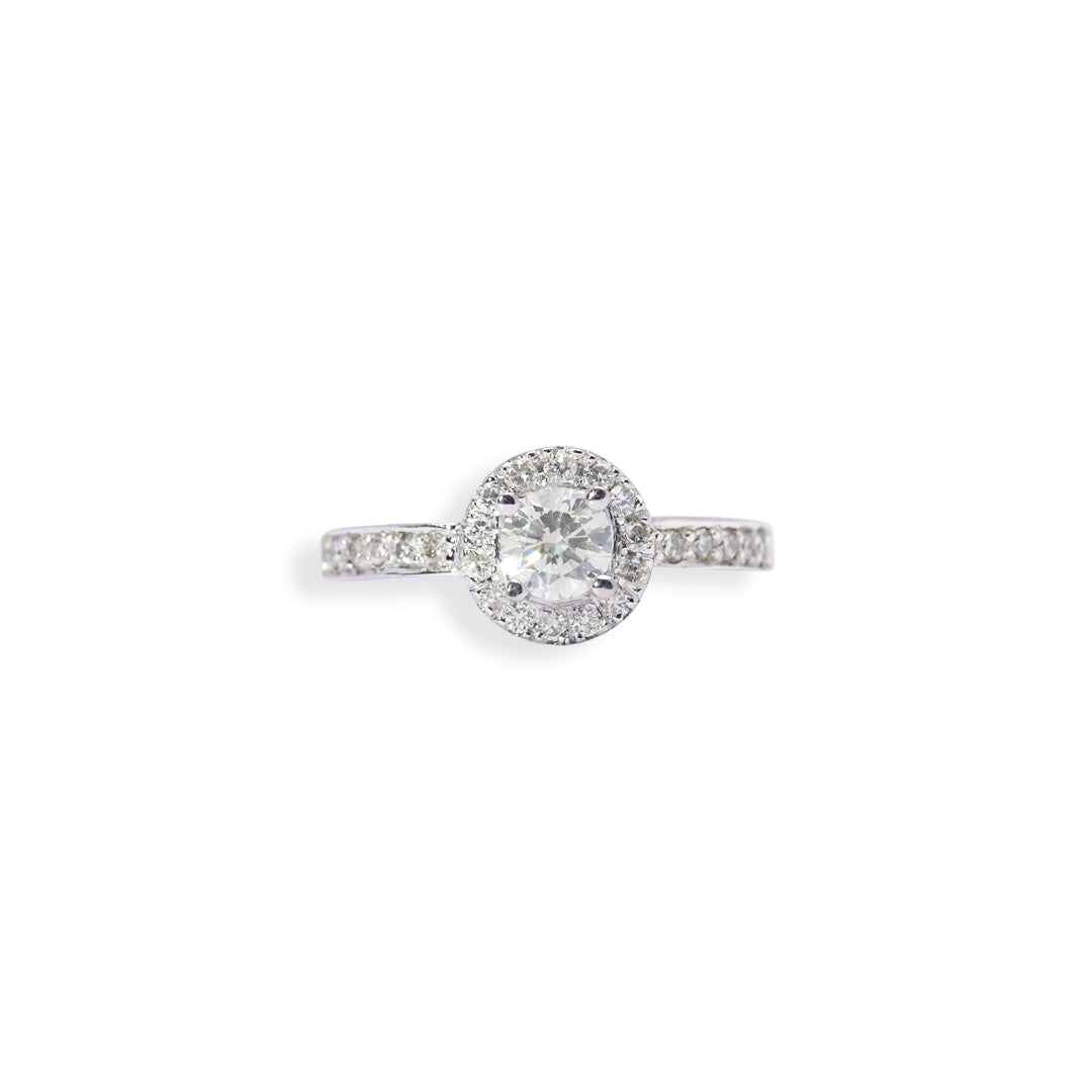 Luxe Round Diamond Ring - OVAL CATCH Ring, 0.40 CT