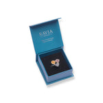 Load image into Gallery viewer, Radiant Gemstone Ring Set - Citrine, Tanzanite, and Tourmaline Trio