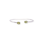 Load image into Gallery viewer, Graceful Women's Bangle with Oval Peridot Gemstones - Handcrafted Elegance from Pakistan