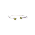 Load image into Gallery viewer, Graceful Women&#39;s Bangle with Oval Peridot Gemstones - Handcrafted Elegance from Pakistan
