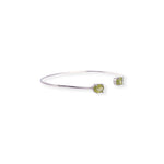 Load image into Gallery viewer, Graceful Women's Bangle with Oval Peridot Gemstones - Handcrafted Elegance from Pakistan
