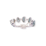 Load image into Gallery viewer, Pakistani Raw Aquamarine Bracelet - Tranquil Beauty, Adjustable Elegance