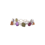Load image into Gallery viewer, Multigemstone Raw Bracelet - Vibrant Elegance from Around the World