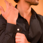 Load image into Gallery viewer, Stylish Round Green Amethyst Cufflinks