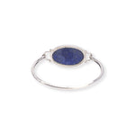 Load image into Gallery viewer, Exquisite Oval Lapis Lazuli Bangle – Afghan Craftsmanship, Timeless Elegance