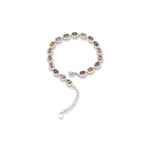 Load image into Gallery viewer, Brazilian Oval Tourmaline Zircon Bracelet - Delicate Beauty, Adjustable Elegance