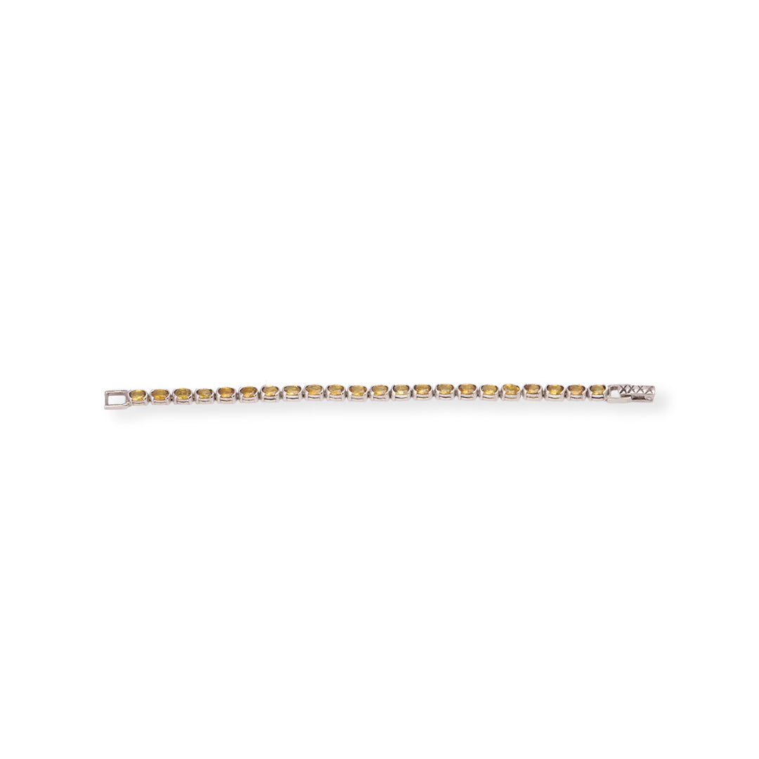 Sri Lankan Oval Yellow Sapphire Bracelet - Elegance in Every Detail