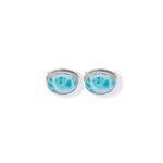Load image into Gallery viewer, Premium Larimar Men's Cufflinks
