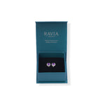 Load image into Gallery viewer, Elegant Oval Amethyst and Zircon Women's Earrings from Brazil - Timeless Beauty in Every Stud