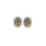 Load image into Gallery viewer, Timeless Oval Peridot Women's Earrings from Pakistan - Elegance in Every Stud