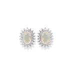 Load image into Gallery viewer, Elevate Your Style with Opulence: Opal and Zircon Earrings - Ethically Sourced, Timeless Beauty