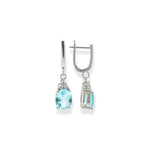 Load image into Gallery viewer, Elegant Pakistani Blue Topaz and Zircon Jewelry Set – Exquisite Oval Gems, Timeless Design