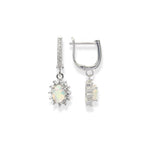 Load image into Gallery viewer, Exquisite Ethiopian Opal and Zircon Jewelry Set – Genuine Oval Gems, Elegant Design