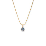 Load image into Gallery viewer, Enchanting London Blue Topaz - Exquisite Gold Pendant