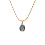 Load image into Gallery viewer, Enchanting London Blue Topaz - Exquisite Gold Pendant