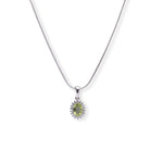 Load image into Gallery viewer, Pakistani Oval Peridot and Zircon Pendant - Nature's Harmony, Timeless Beauty
