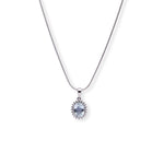 Load image into Gallery viewer, Pakistani Oval Blue Topaz and Zircon Pendant - Captivating Charm, Timeless Beauty