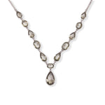 Load image into Gallery viewer, Brazilian Green Amethyst Necklace Set - Elegance in Pear-Shaped Beauty