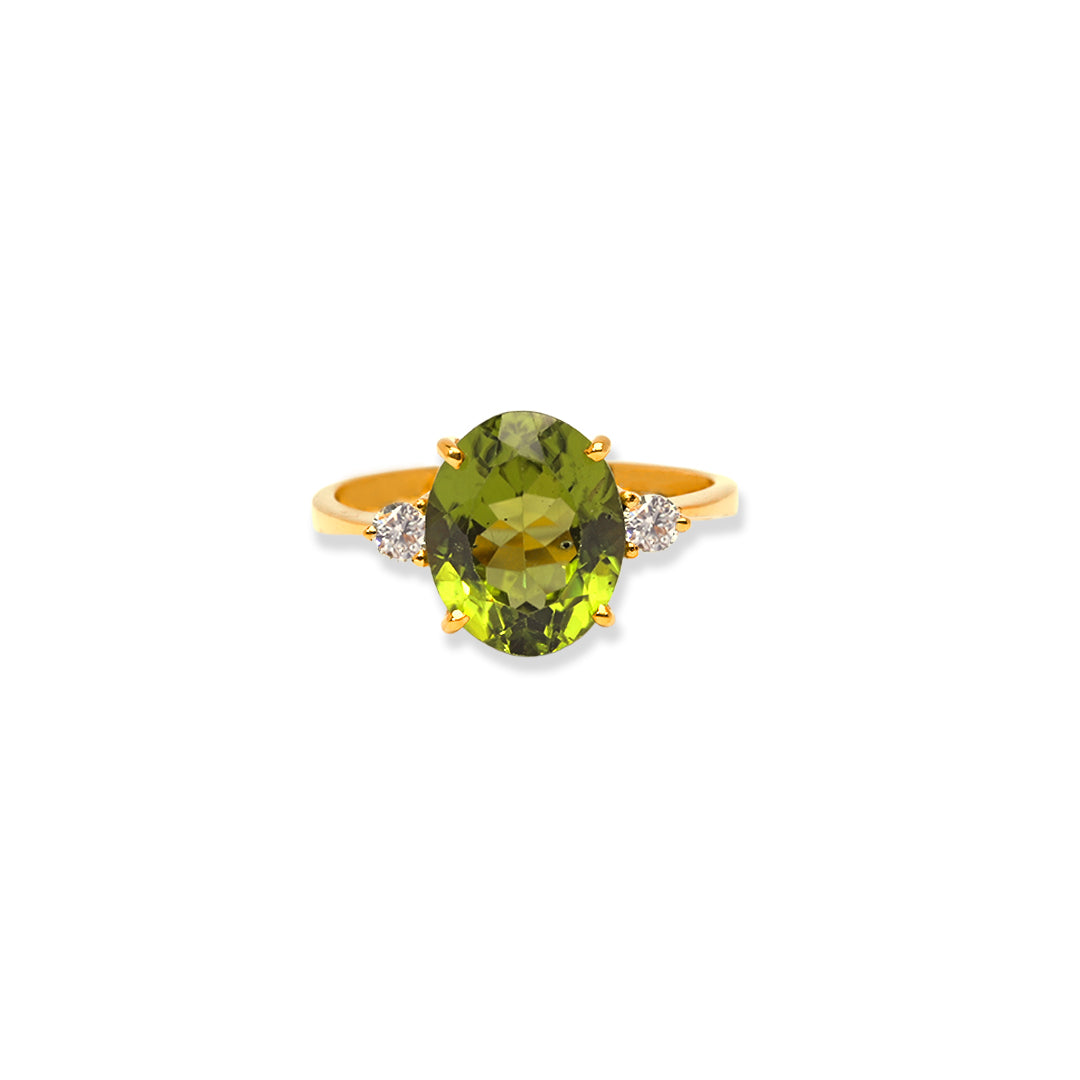Golden Diamond Charms Apple Ring - 3ct, 18k