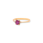 Load image into Gallery viewer, 18k Gold  Precious Ruby Diamond Ring- 0.50 ct