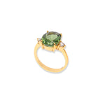 Load image into Gallery viewer, Tourmaline Golden Diamond Ring - 5.50ct, 18k Gold
