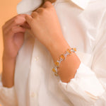 Load image into Gallery viewer, African Raw Citrine Bracelet - 7 inches Clasp (Bar and Ring Toggle) adjustable