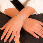 Load image into Gallery viewer, Brazilian Oval Tourmaline Zircon Bracelet - Delicate Beauty, Adjustable Elegance