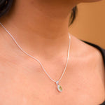 Load image into Gallery viewer, Pakistani Oval Peridot and Zircon Pendant - Nature's Harmony, Timeless Beauty