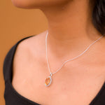 Load image into Gallery viewer, African Oval Citrine and Zircon Pendant - 15 ct Gemstone