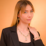 Load image into Gallery viewer, Brazilian Green Amethyst Necklace Set - Elegance in Pear-Shaped Beauty