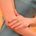 Load image into Gallery viewer, Tourmaline Golden Diamond Ring - 5.50ct, 18k Gold