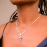 Load image into Gallery viewer, African Garnet and Brazilian Tourmaline Pendant - Vibrant Richness, Global Elegance
