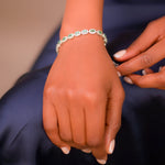 Load image into Gallery viewer, Zambian Oval Emerald Bracelet - Natural Beauty, Timeless Elegance
